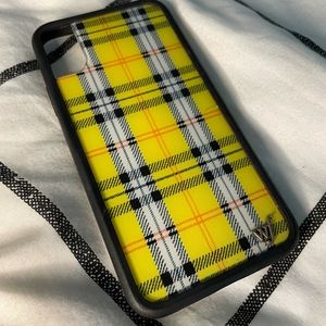 Wildflower iphone X case - yellow plaid 💛